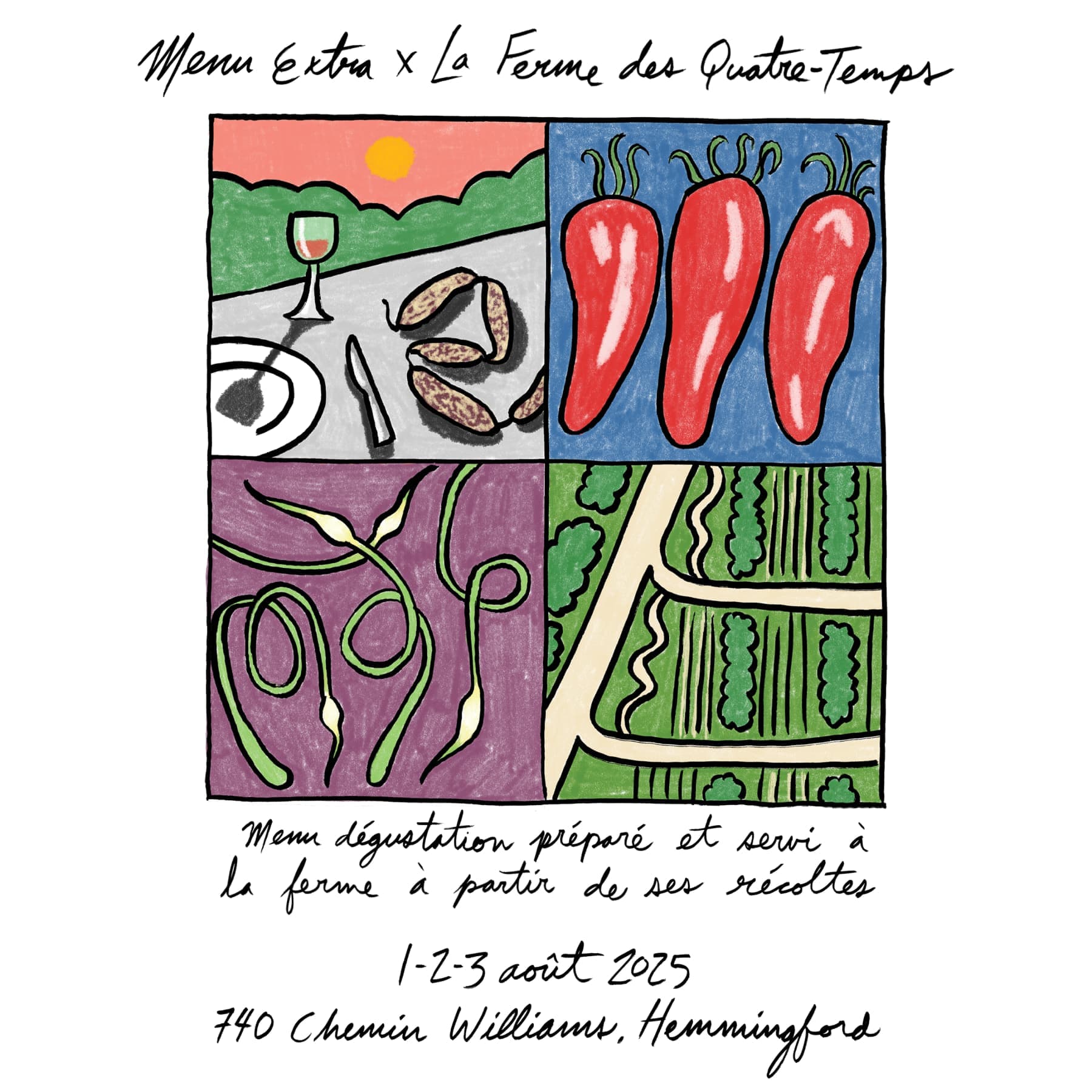 Menu Extra × Ferme des Quatre-Temps